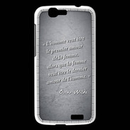 Coque Huawei Ascend G7 Homme veut Noir Citation Oscar Wilde