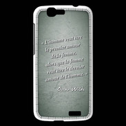 Coque Huawei Ascend G7 Homme veut Vert Citation Oscar Wilde