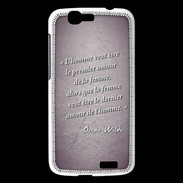 Coque Huawei Ascend G7 Homme veut Violet Citation Oscar Wilde