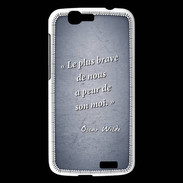 Coque Huawei Ascend G7 Brave Bleu Citation Oscar Wilde