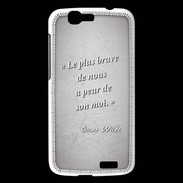 Coque Huawei Ascend G7 Brave Gris Citation Oscar Wilde