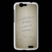 Coque Huawei Ascend G7 Brave Sepia Citation Oscar Wilde