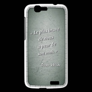 Coque Huawei Ascend G7 Brave Vert Citation Oscar Wilde