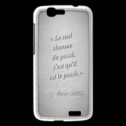 Coque Huawei Ascend G7 Charme passé Gris Citation Oscar Wilde