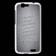 Coque Huawei Ascend G7 Chose vraie Noir Citation Oscar Wilde