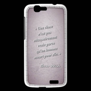 Coque Huawei Ascend G7 Chose vraie Rose Citation Oscar Wilde