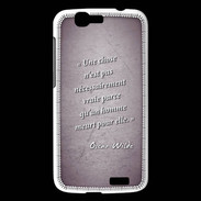 Coque Huawei Ascend G7 Chose vraie Violet Citation Oscar Wilde