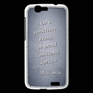 Coque Huawei Ascend G7 Conscience Bleu Citation Oscar Wilde