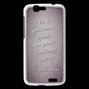 Coque Huawei Ascend G7 Conscience Violet Citation Oscar Wilde