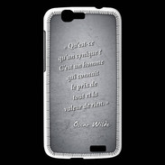Coque Huawei Ascend G7 Cynique Noir Citation Oscar Wilde