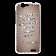 Coque Huawei Ascend G7 Dramatique vieillesse Rouge Citation Oscar Wilde