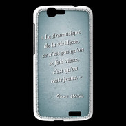 Coque Huawei Ascend G7 Dramatique vieillesse Turquoise Citation Oscar Wilde