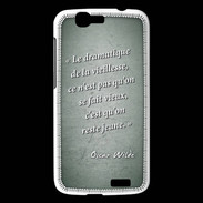 Coque Huawei Ascend G7 Dramatique vieillesse Vert Citation Oscar Wilde