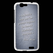 Coque Huawei Ascend G7 Fatalité Bleu Citation Oscar Wilde