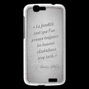 Coque Huawei Ascend G7 Fatalité Gris Citation Oscar Wilde