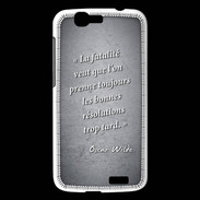 Coque Huawei Ascend G7 Fatalité Noir Citation Oscar Wilde