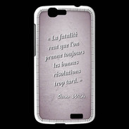Coque Huawei Ascend G7 Fatalité Rose Citation Oscar Wilde