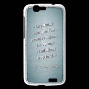 Coque Huawei Ascend G7 Fatalité Turquoise Citation Oscar Wilde