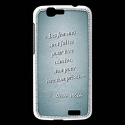 Coque Huawei Ascend G7 Femmes comprises Turquoise Citation Oscar Wilde