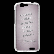 Coque Huawei Ascend G7 Fous sages Rose Citation Oscar Wilde