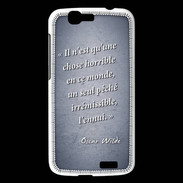 Coque Huawei Ascend G7 Horrible ennui Bleu Citation Oscar Wilde