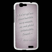 Coque Huawei Ascend G7 Horrible ennui Rose Citation Oscar Wilde