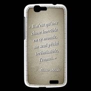 Coque Huawei Ascend G7 Horrible ennui Sepia Citation Oscar Wilde