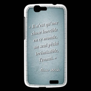 Coque Huawei Ascend G7 Horrible ennui Turquoise Citation Oscar Wilde