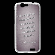 Coque Huawei Ascend G7 Horrible ennui Violet Citation Oscar Wilde
