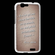 Coque Huawei Ascend G7 Horrible ennui Rouge Citation Oscar Wilde