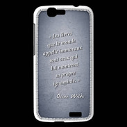 Coque Huawei Ascend G7 Les livres Bleu Citation Oscar Wilde