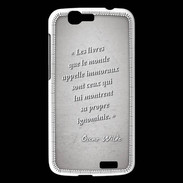 Coque Huawei Ascend G7 Les livres Gris Citation Oscar Wilde