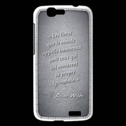 Coque Huawei Ascend G7 Les livres Noir Citation Oscar Wilde