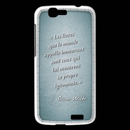 Coque Huawei Ascend G7 Les livres Turquoise Citation Oscar Wilde