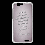 Coque Huawei Ascend G7 Les livres Rose Citation Oscar Wilde