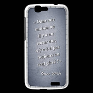 Coque Huawei Ascend G7 Maison coeur Bleu Citation Oscar Wilde