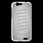 Coque Huawei Ascend G7 Maison coeur Gris Citation Oscar Wilde