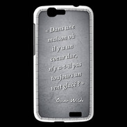 Coque Huawei Ascend G7 Maison coeur Noir Citation Oscar Wilde