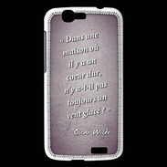 Coque Huawei Ascend G7 Maison coeur Violet Citation Oscar Wilde