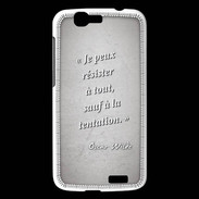 Coque Huawei Ascend G7 Résister Gris Citation Oscar Wilde