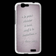 Coque Huawei Ascend G7 Résister Rose Citation Oscar Wilde