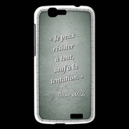 Coque Huawei Ascend G7 Résister Vert Citation Oscar Wilde