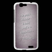 Coque Huawei Ascend G7 Résister Violet Citation Oscar Wilde