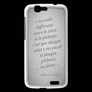 Coque Huawei Ascend G7 Saint pêcheur Gris Citation Oscar Wilde