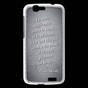 Coque Huawei Ascend G7 Saint pêcheur Noir Citation Oscar Wilde