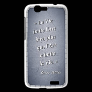 Coque Huawei Ascend G7 Vie art Bleu Citation Oscar Wilde