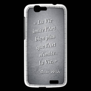 Coque Huawei Ascend G7 Vie art Noir Citation Oscar Wilde