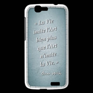 Coque Huawei Ascend G7 Vie art Turquoise Citation Oscar Wilde