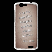 Coque Huawei Ascend G7 Vie art Rouge Citation Oscar Wilde
