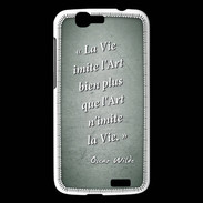 Coque Huawei Ascend G7 Vie art Vert Citation Oscar Wilde